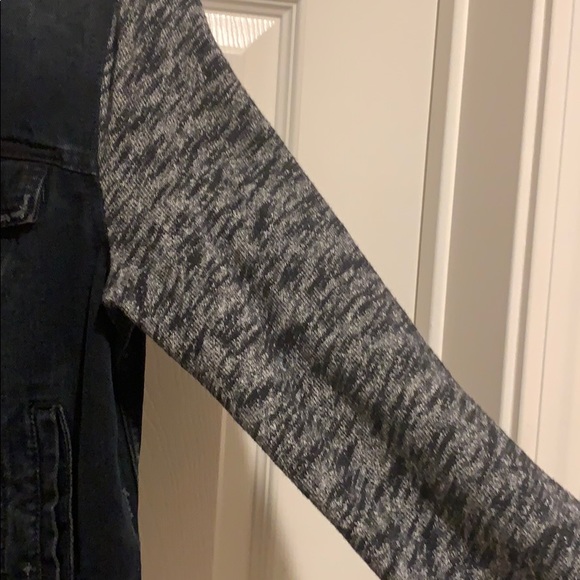 Free People Denim/Sweatshirt Combo Jacket S - Picture 9 of 12